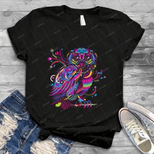 Owl T Shirt 38 - Vintage Men's Shirt Tshirt For Women Classic Handmade Shirt Retro Graphic Tee