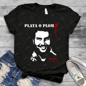 Pablo Escobar Plata O Plomo 18 - Trending Shirt For Women Vintage Retro Tee For Men Kid's T-Shirt Handmade Shirt