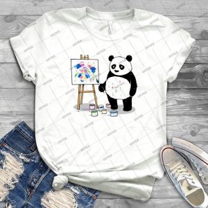 Pandas Paint Colorful Pictures- - Gift Idea Shirt For Men Tee For Women Classic Retro Vintage Graphic T-Shirt