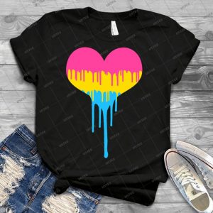 Pansexual Pride Drip Heart 42 - Best Unisex Trending Handmade T-shirt Gift Idea For Men T-shirt For Woman