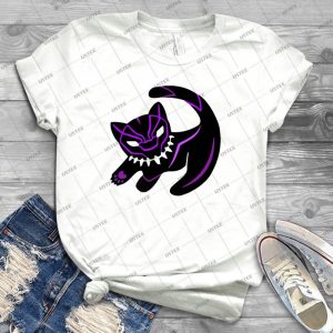 Panthre Noire - Violet - Lion King Drawing - Gift Idea Shirt For Men Tee For Women Classic Retro Vintage Graphic T-Shirt