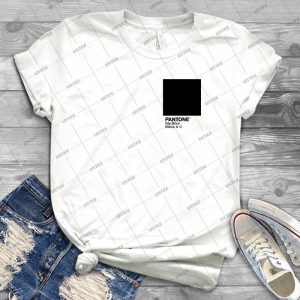 Pantone Black 6 C My Soul - Vintage Men's Shirt Tshirt For Women Classic Handmade Shirt Retro Graphic Tee