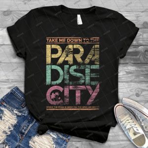 Paradise City 6 - Vintage Men's Shirt Tshirt For Women Classic Handmade Shirt Retro Graphic Tee