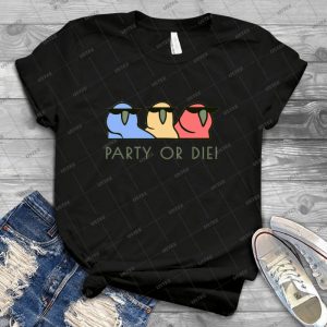Party Or Die - Vintage Men's Shirt Tshirt For Women Classic Handmade Shirt Retro Graphic Tee