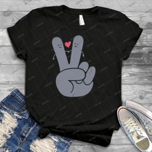 Peace  Love 4 - Trending Shirt For Women Vintage Retro Tee For Men Kid's T-Shirt Handmade Shirt