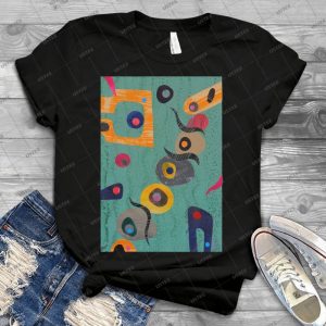 Pebbles And Shapes On Pale Green 54 - Vintage Men's Shirt Tshirt For Women Classic Handmade Shirt Retro Graphic Tee