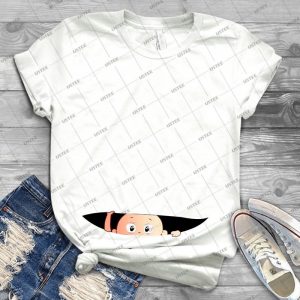 Peeping Baby-Pregnant Mother - Best Unisex Trending Handmade T-shirt Gift Idea For Men T-shirt For Woman
