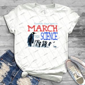 Penguins-March For Science-Earth Day 2017 - Vintage Men's Shirt Tshirt For Women Classic Handmade Shirt Retro Graphic Tee