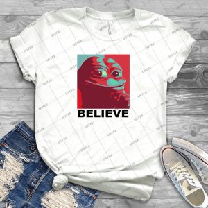 Pepe The Frog-Believe - Gift Idea Shirt For Men Tee For Women Classic Retro Vintage Graphic T-Shirt