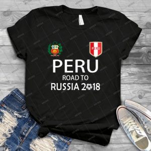 Peru T-Shirt Peru Russia 2018 Soccer - Gift Idea Shirt For Men Tee For Women Classic Retro Vintage Graphic T-Shirt