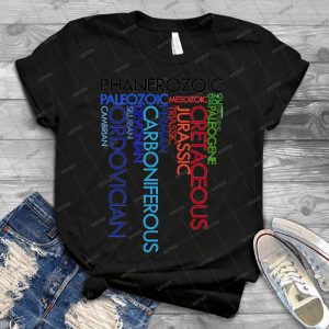 Phanerozoic Aeons, Eras, Ages 92 - Vintage Men's Shirt Tshirt For Women Classic Handmade Shirt Retro Graphic Tee