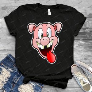 Pig Piggy Swine Greedy Cartoon Fun Funny Laugh Joke 15 - Trending Shirt For Women Vintage Retro Tee For Men Kid's T-Shirt Handmade Shirt
