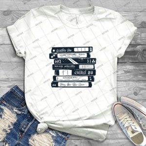 Pila De Cintas Vhs Antiguas 97 - Vintage Men's Shirt Tshirt For Women Classic Handmade Shirt Retro Graphic Tee