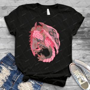 Pink Rathian 15 - Vintage Men's Shirt Tshirt For Women Classic Handmade Shirt Retro Graphic Tee