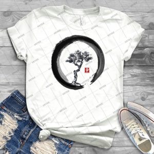 Pino Japons En Enso Zen Circle-Vintage Japanese Ink - Gift Idea Shirt For Men Tee For Women Classic Retro Vintage Graphic T-Shirt