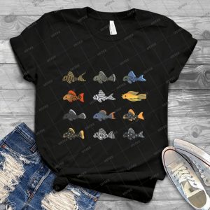 Pleco - Black 61 - Vintage Men's Shirt Tshirt For Women Classic Handmade Shirt Retro Graphic Tee