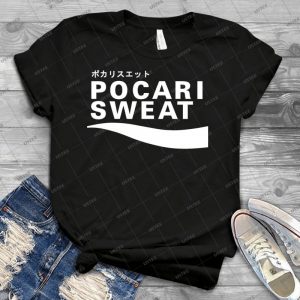 Pocari Sweat Japanese Logo - Best Unisex Trending Handmade T-shirt Gift Idea For Men T-shirt For Woman