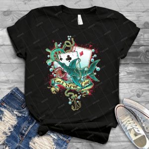 Poker Shark - Black - - Best Unisex Trending Handmade T-shirt Gift Idea For Men T-shirt For Woman