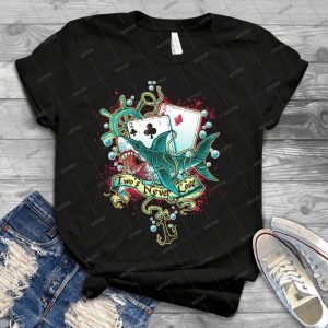 Poker Shark - Black - 47 - Trending Shirt For Women Vintage Retro Tee For Men Kid's T-Shirt Handmade Shirt