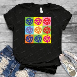 Pop Art Vinyl Record 45 Holder 60 - Best Unisex Trending Handmade T-shirt Gift Idea For Men T-shirt For Woman