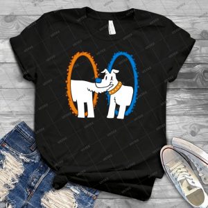Portal Pup 13 - Vintage Men's Shirt Tshirt For Women Classic Handmade Shirt Retro Graphic Tee