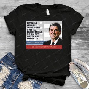 President Ronald Reagan Quote 70 - Vintage Men's Shirt Tshirt For Women Classic Handmade Shirt Retro Graphic Tee