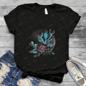 Pretty Cactus Mint Green Pink And Rosegold Desert Cacti Wall Art - Best Unisex Trending Handmade T-shirt Gift Idea For Men T-shirt For Woman