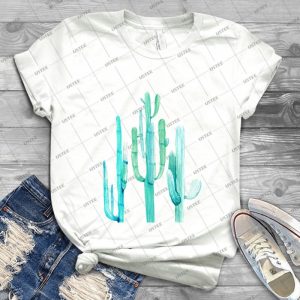 Pretty Cactus Turquoise Desert Cacti Wall Art Three Amigos - Gift Idea Shirt For Men Tee For Women Classic Retro Vintage Graphic T-Shirt
