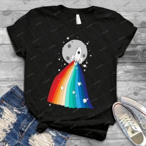 Pride Rocket 93 - Vintage Men's Shirt Tshirt For Women Classic Handmade Shirt Retro Graphic Tee