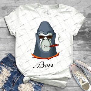 Print Gorilla Boss  75 - Gift Idea Shirt For Men Tee For Women Classic Retro Vintage Graphic T-Shirt