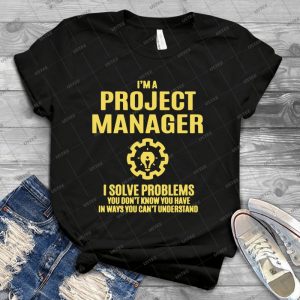 Project Manager I Sovle Problems - Vintage Men's Shirt Tshirt For Women Classic Handmade Shirt Retro Graphic Tee
