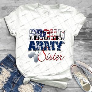 Proud Army Sister - Gift Idea Shirt For Men Tee For Women Classic Retro Vintage Graphic T-Shirt