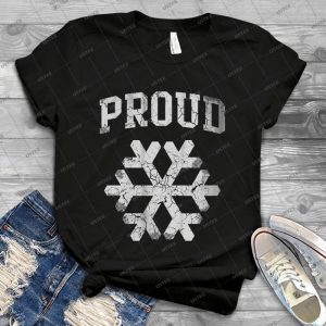 Proud Snowflake  75 - Vintage Men's Shirt Tshirt For Women Classic Handmade Shirt Retro Graphic Tee
