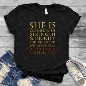 Proverbes 31-25 60 - Vintage Men's Shirt Tshirt For Women Classic Handmade Shirt Retro Graphic Tee