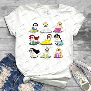 Pug Princesses - Gift Idea Shirt For Men Tee For Women Classic Retro Vintage Graphic T-Shirt