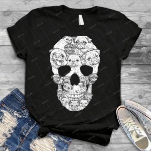 Pug Skull - Best Unisex Trending Handmade T-shirt Gift Idea For Men T-shirt For Woman