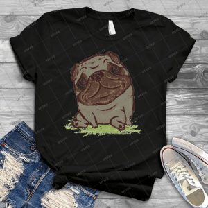 Pug That Relaxes 78 - Vintage Men's Shirt Tshirt For Women Classic Handmade Shirt Retro Graphic Tee