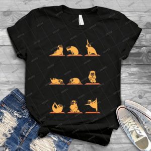 Pug Yoga 60 - Vintage Men's Shirt Tshirt For Women Classic Handmade Shirt Retro Graphic Tee