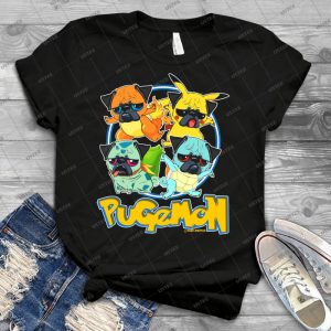 Pugemon T Shirt - Best Unisex Trending Handmade T-shirt Gift Idea For Men T-shirt For Woman