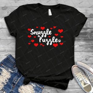 Puggles  Snuggle A Puggle With Hearts - The Best Of Pugs And Beagles 56 - Best Unisex Trending Handmade T-shirt Gift Idea For Men T-shirt For Woman