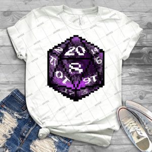 Purple D20 - Vintage Men's Shirt Tshirt For Women Classic Handmade Shirt Retro Graphic Tee