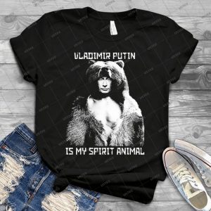 Putin Is My Spirit Animal 48 - Vintage Men's Shirt Tshirt For Women Classic Handmade Shirt Retro Graphic Tee