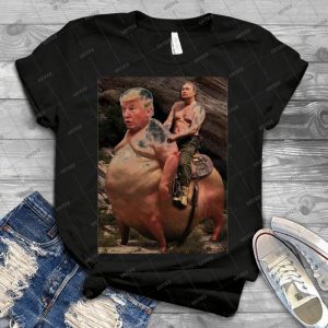 Putin Riding Trump 50 - Vintage Men's Shirt Tshirt For Women Classic Handmade Shirt Retro Graphic Tee