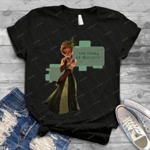 Queen Of Society - Vintage Men's Shirt Tshirt For Women Classic Handmade Shirt Retro Graphic Tee
