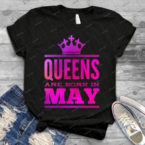 Queens Are Born In May 69 - Vintage Men's Shirt Tshirt For Women Classic Handmade Shirt Retro Graphic Tee