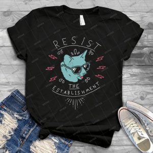 Ră©sister 59 - Vintage Men's Shirt Tshirt For Women Classic Handmade Shirt Retro Graphic Tee