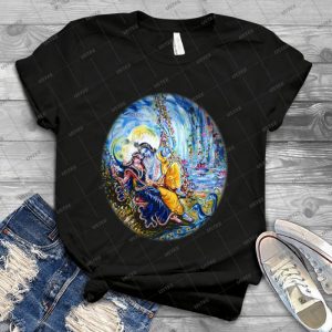 Radha Krishna Jhoola Leela 20 - Vintage Men's Shirt Tshirt For Women Classic Handmade Shirt Retro Graphic Tee