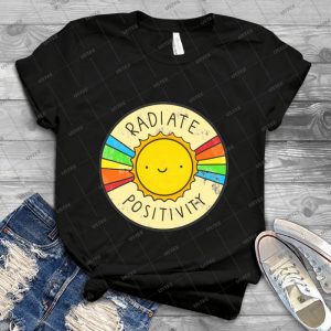 Radiate Positivity 45 - Vintage Men's Shirt Tshirt For Women Classic Handmade Shirt Retro Graphic Tee