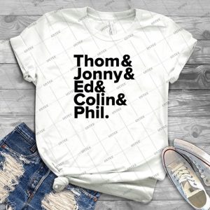 Radiohead Names - Black - - Vintage Men's Shirt Tshirt For Women Classic Handmade Shirt Retro Graphic Tee