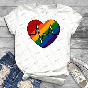 Rainbow Beating Heart - Best Unisex Trending Handmade T-shirt Gift Idea For Men T-shirt For Woman